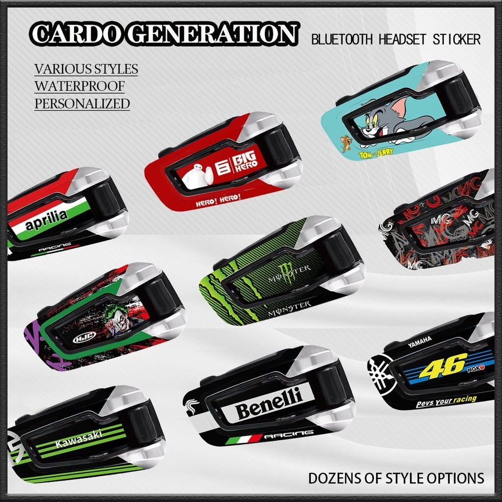 Cardo PACKTALK Bold/Black Generation Bluetooth Headset Adesivos De Proteção Decorativa Para Fone De Ouvido Shell Pull Fl