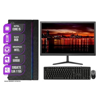 Computador Completo Mancer, Intel Core i5, 8GB DE RAM, HD 500GB, Monitor 19" + Kit Teclado e Mouse em Oferta na Shopee
