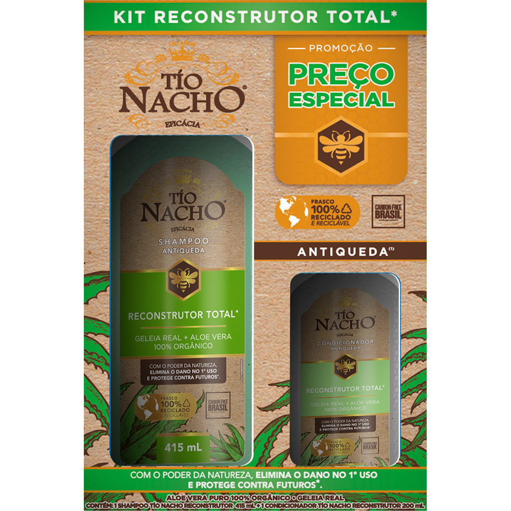 Tio Nacho Kit Reconstrutor SH 415mL + Cond 200mL - Beauty