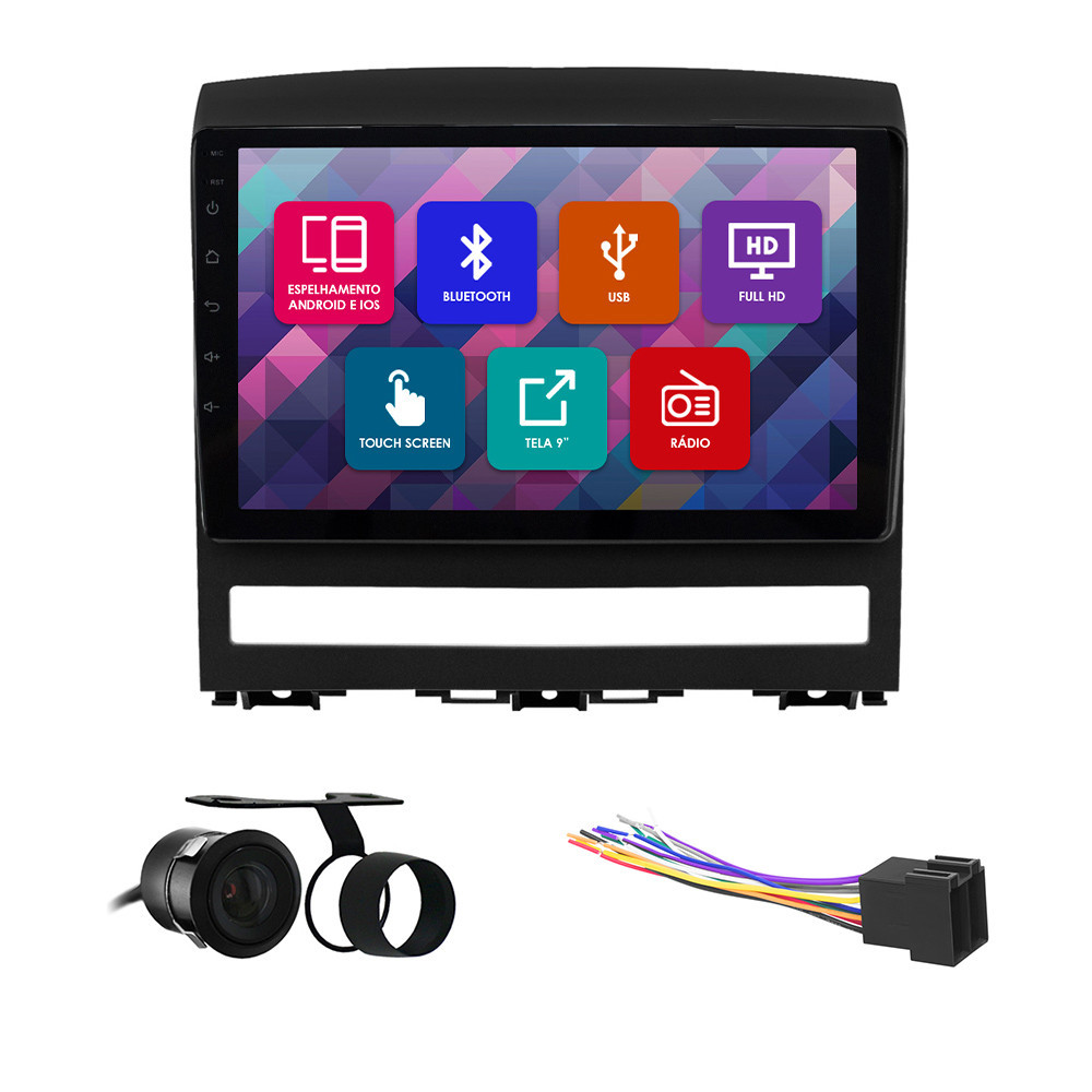 Kit Multimídia 9 Pol Palio Weekend Siena Strada Idea 2005 2006 07 A 2012 Espelhamento Android Ios 2 Din Preto Camera Ré em Oferta na Shopee