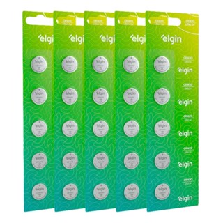 25 Baterias Pilha Moeda Cr1620 5 Cartelas 3v Relógio Elgin em Oferta na Shopee