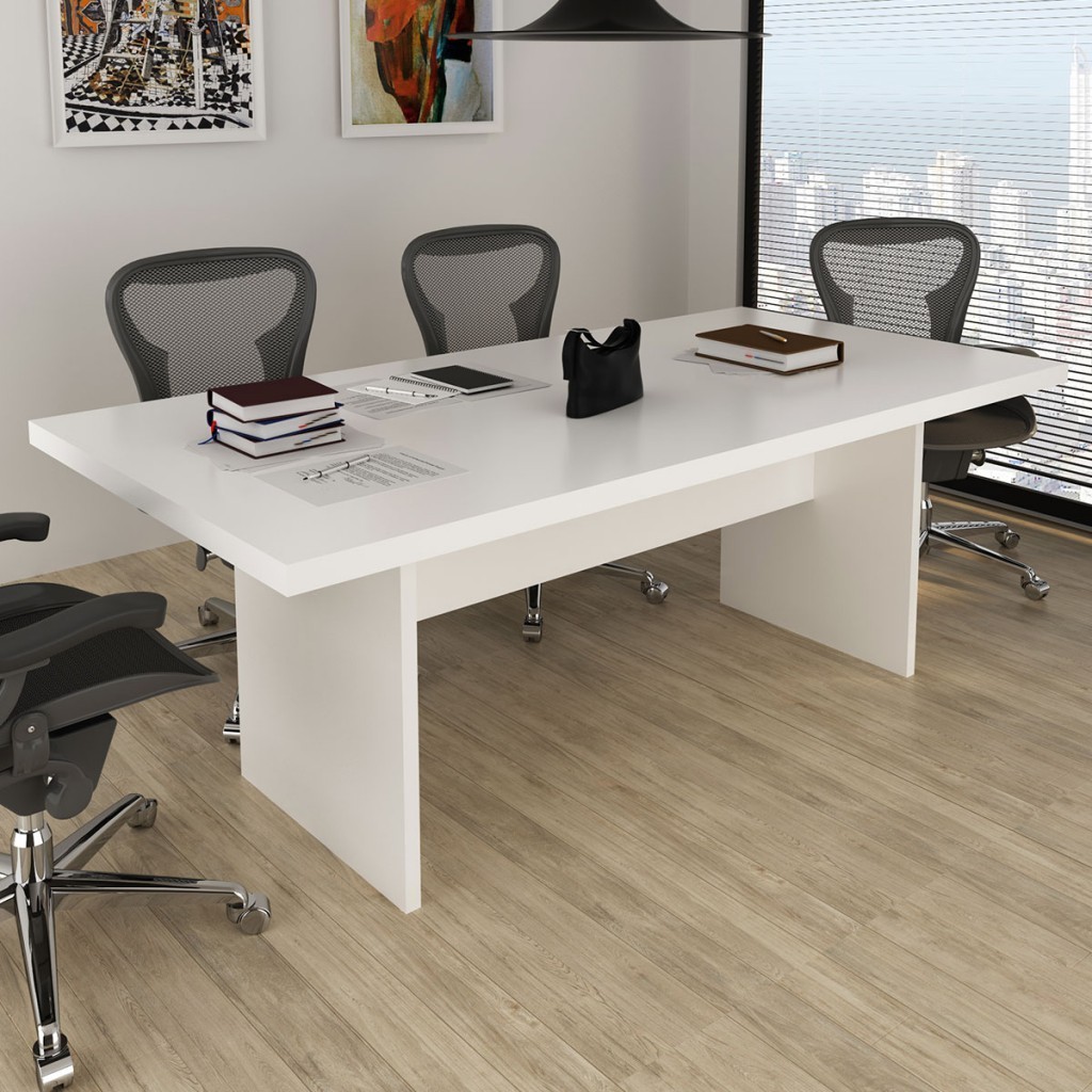 Mesa de Reunião Branco Me4119 - Tecno Mobili em Oferta na Shopee