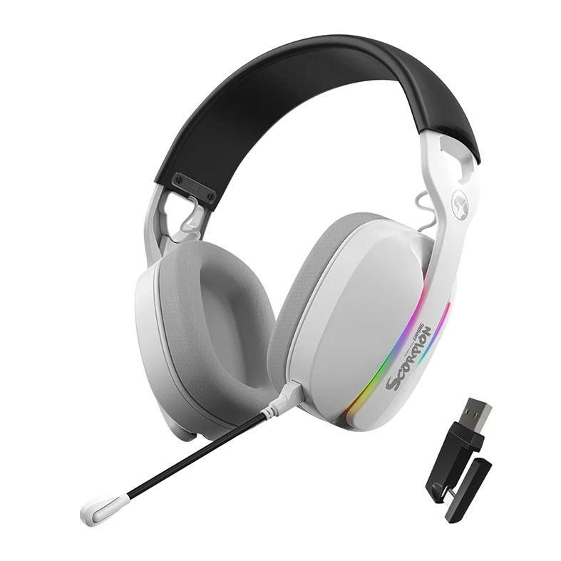 HEADSET GAMER MARVO HG9086W 70W, RGB, WIRELESS, DRIVERS 40MM, BRANCO, HG9086W-WH em Oferta na Shopee