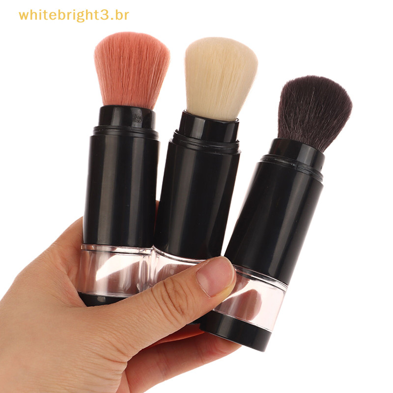 WB 2 In 1 Foundation Brush Makeup Maquiagem Escova De Viagem Vazia Blush Com Frasco De Pó Solto Recarregável Em Beleza Tools .