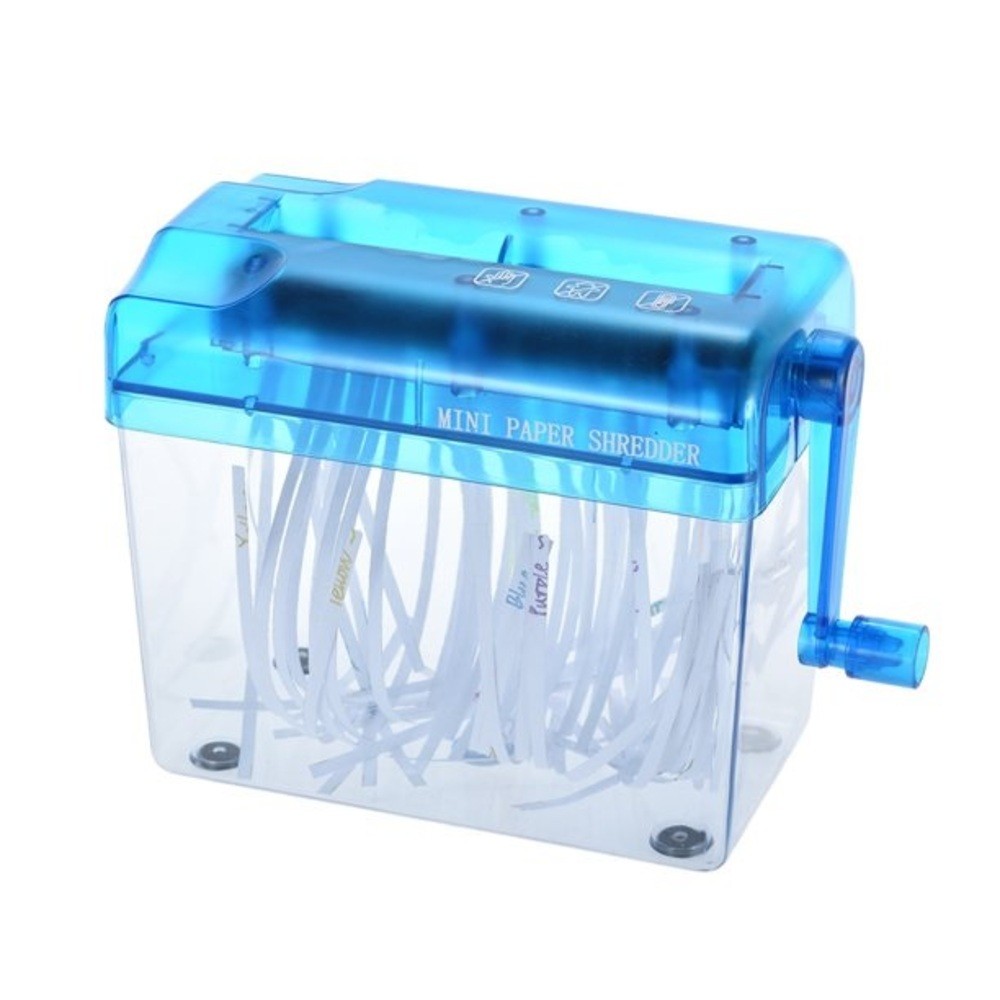 TRITURADOR PORTATIL MANUAL PARA DOCUMENTOS CARTAO COM CESTO USO PRATICO EM ESCRITORIO E HOME OFFICE