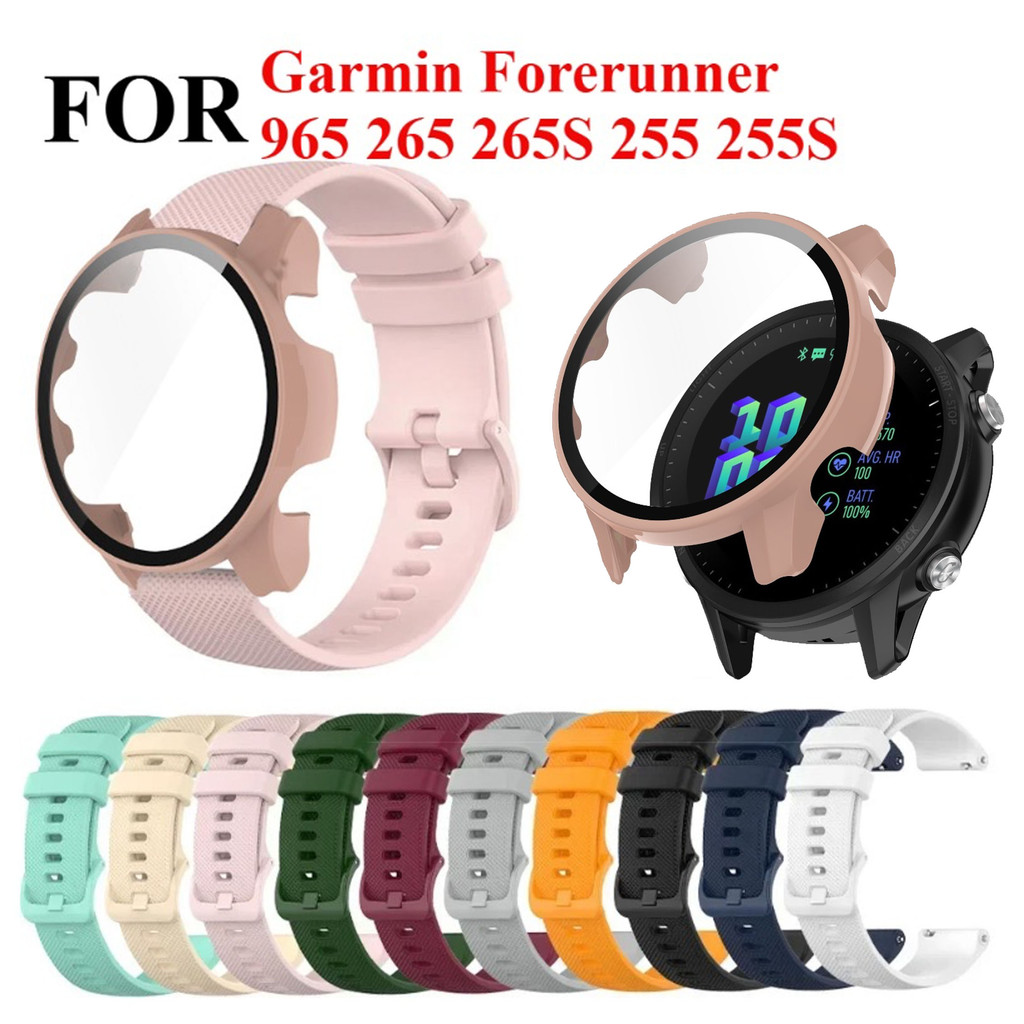 Para Garmin Forerunner 965 265 265S 255 255S Acessórios Pulseira De Relógio De Silicone Quickfi E Capa De PC