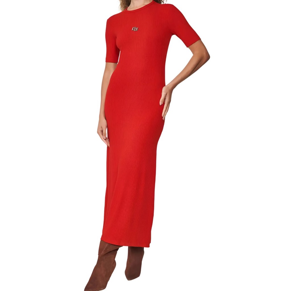 Vestido Midi Canelado Confort Colcci