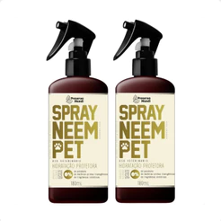 Kit 2 Spray Neem Pet Repelente Pulgas, Carrapatos e Mosquitos- 180ml