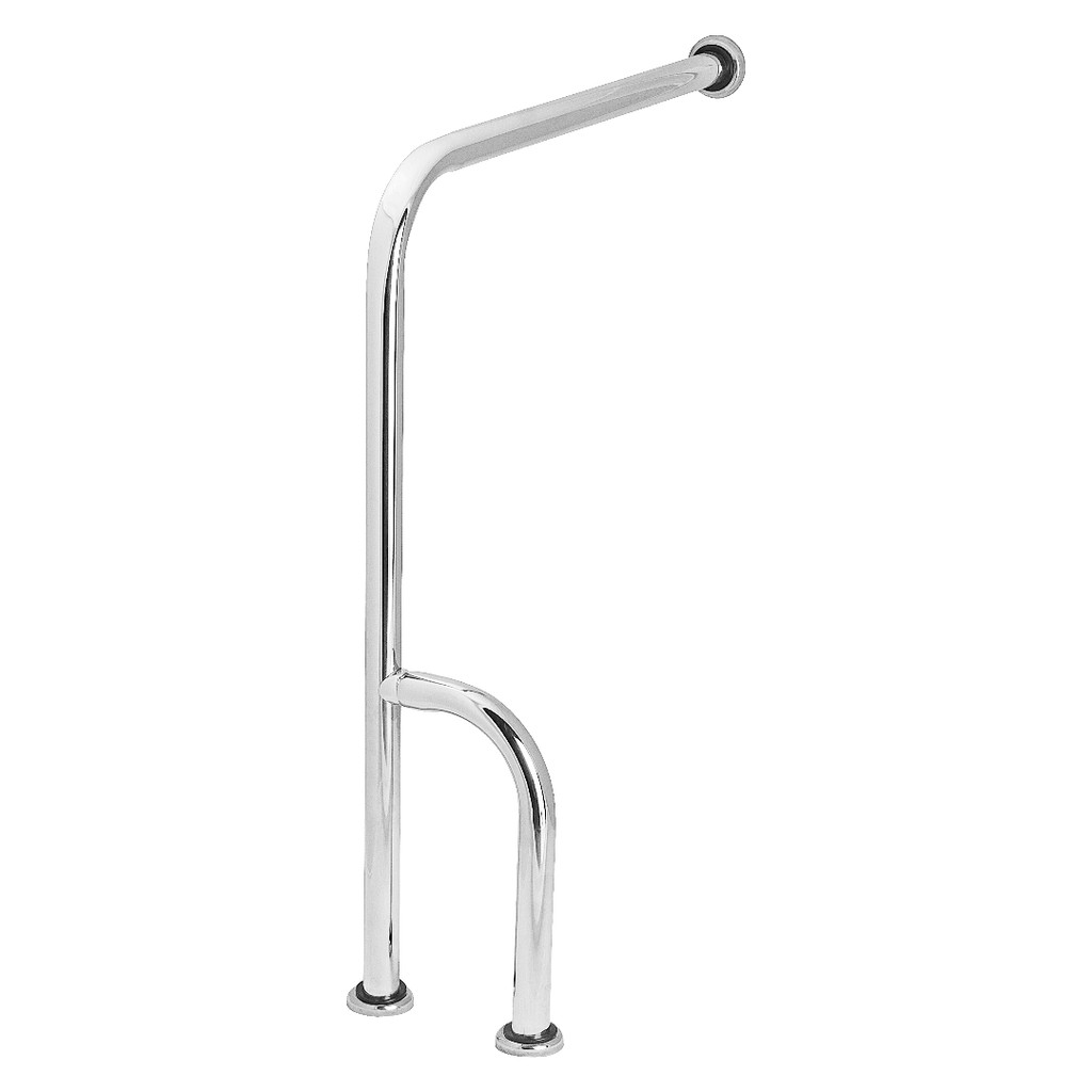 Barra De Apoio Para Sanitário Chão E Parede 70x60cm Esquerd