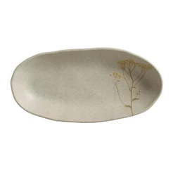 Conjunto com 4 Travessas Oval Funda G Orgânico Campestre 32x16cm 650ml