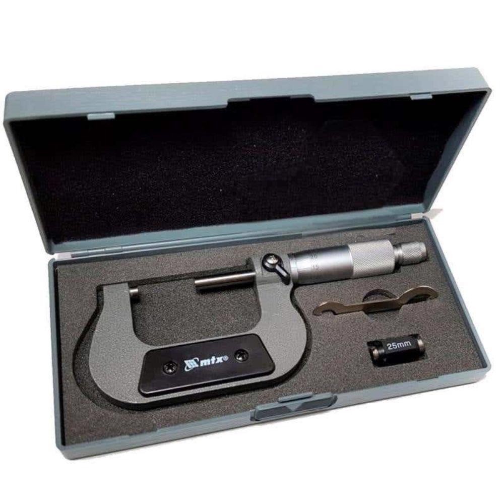 Micrômetro Externo Analógico de 25 à 50 MM 3175059 MTX em Oferta na Shopee