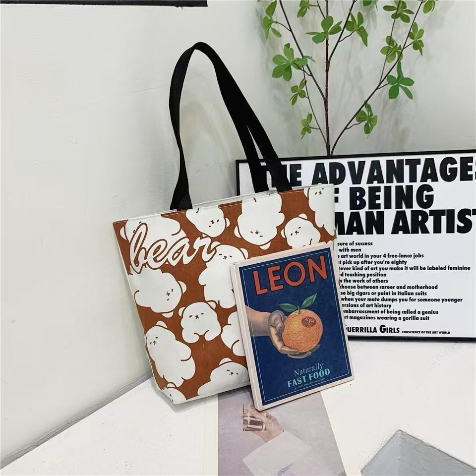 Bolsa Feminina TOTE Com Alça Lateral Transversal De Ombro De Lona F109 VT