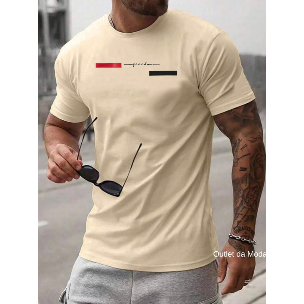 Camiseta Masculina Liberdade Freedom Camisa 100% algodão Lançamento
