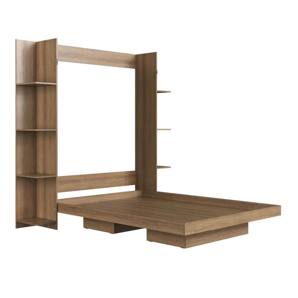 Cama Articulada Casal Vertical com 8 Prateleiras e 2 Nichos CV1145 140cm Mel - Art In Móveis