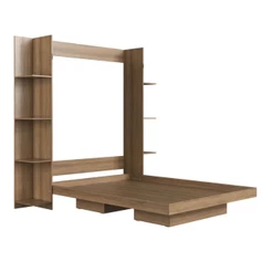 Cama Articulada Casal Vertical com 8 Prateleiras e 2 Nichos CV1145 140cm Mel - Art In Móveis