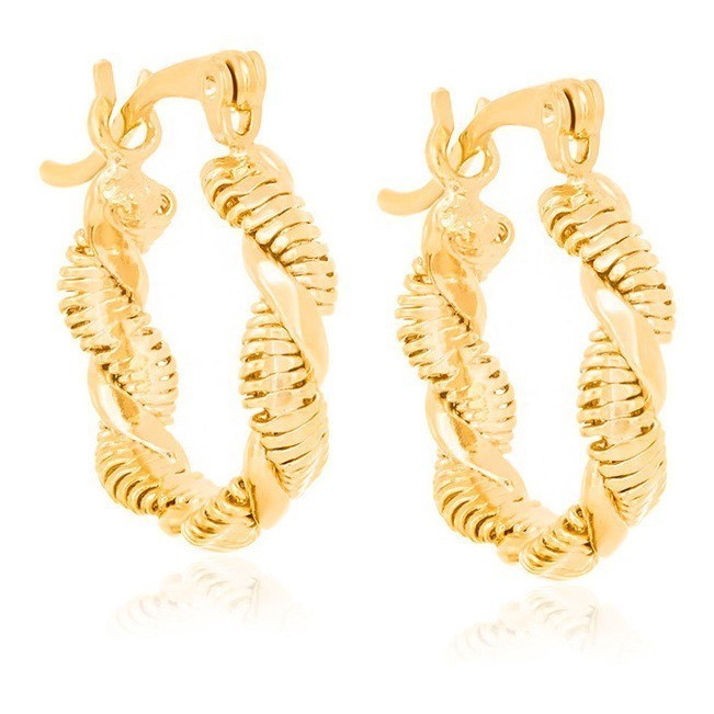 Brinco Argola  Fio Trabalho. Rommanel 522423 em Oferta na Shopee