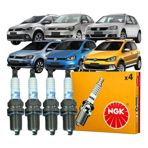 04 Vela Ignição Ngk Vw Gol Fox Polo Saveiro Kombi Parati em Oferta na Shopee