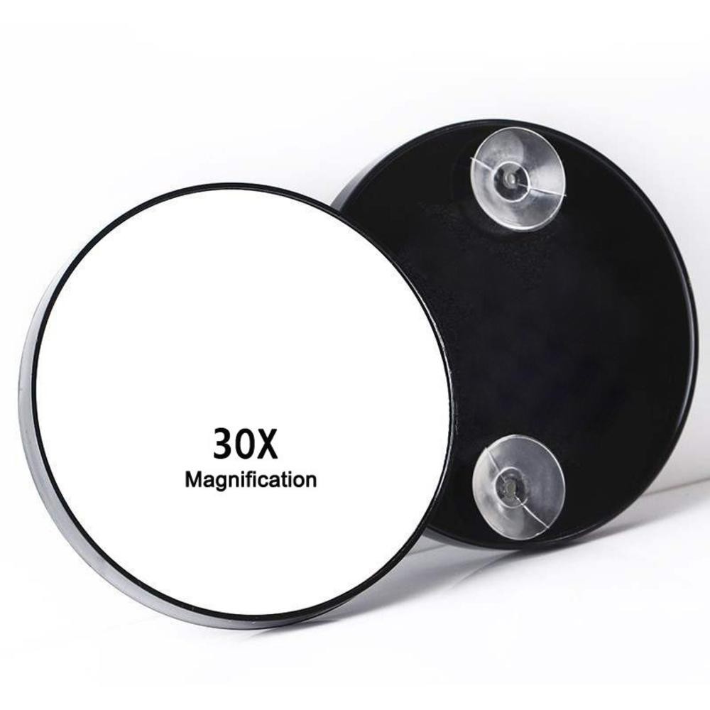 [Estoque Pronto] Espelho Redondo De Ampliação 30X Com Copo De Sucção Blackhead Para Maquiagem De Banheiro