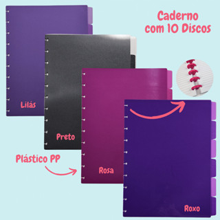 Kit Divisórias 6 abas para caderno de disco, agenda e planner (caderno inteligente) - 10 discos em Oferta na Shopee