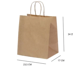 10~50 SACOLA KRAFT 23,5 X 17 X 34 (LC) - REF:5911(CHOCO)