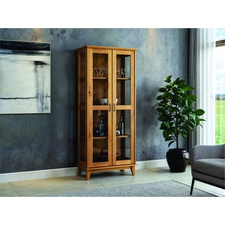 Cristaleira Slim 02 Portas Vidro Bella Carvalho em Oferta na Shopee