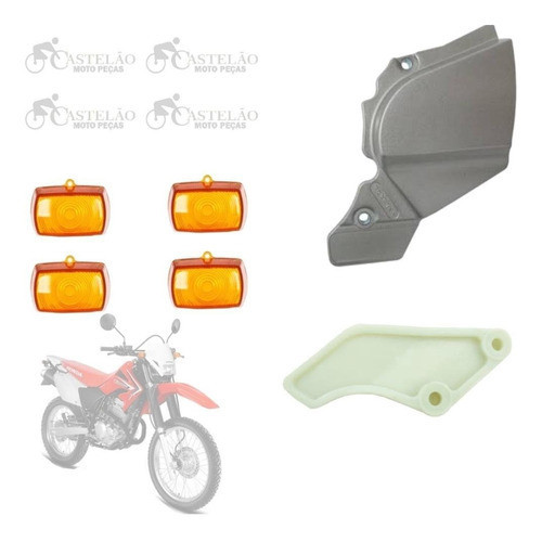 Tampa Pinhao Xr 250 Tornado + 04 Lente Pisca + Protetor