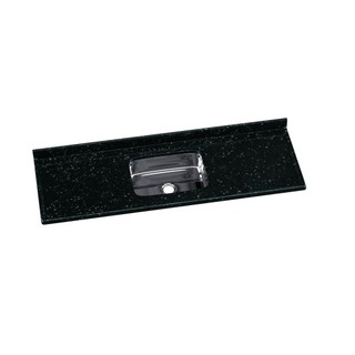 Pia de Cozinha em Mármore Sintético com Cuba em Aço Inox 160cmx55cm Aj Rorato Preto em Oferta na Shopee