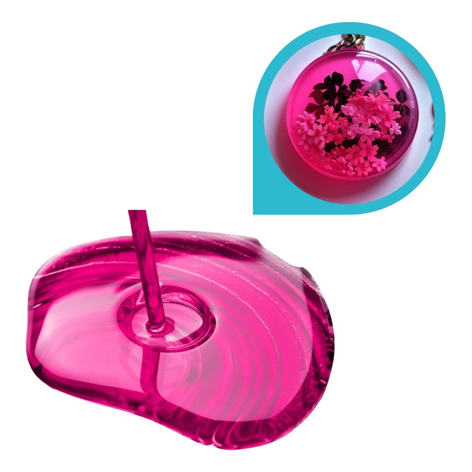 Corante Pigmento Rosa Translucido Para Resina Epóxi e Poliéster Artesanato Acabamento Luminoso em Oferta na Shopee