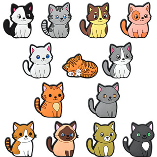 Encantos De Sapato Para Tamanco Decoração Gato Dos Desenhos Animados Animais Bonitos Pinos em Oferta na Shopee
