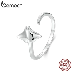 Bamoer 925 Sterling Sliver Open Ring Manta Presentes De Moda Requintada Para Mulheres