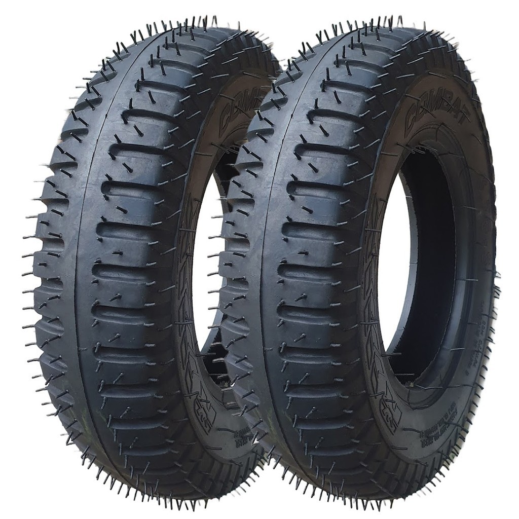 Kit 2 Pneus 3.75-8 Uso Carretinha de Carga Carrinho Praia Obras Mini Veiculos Ottobock B400