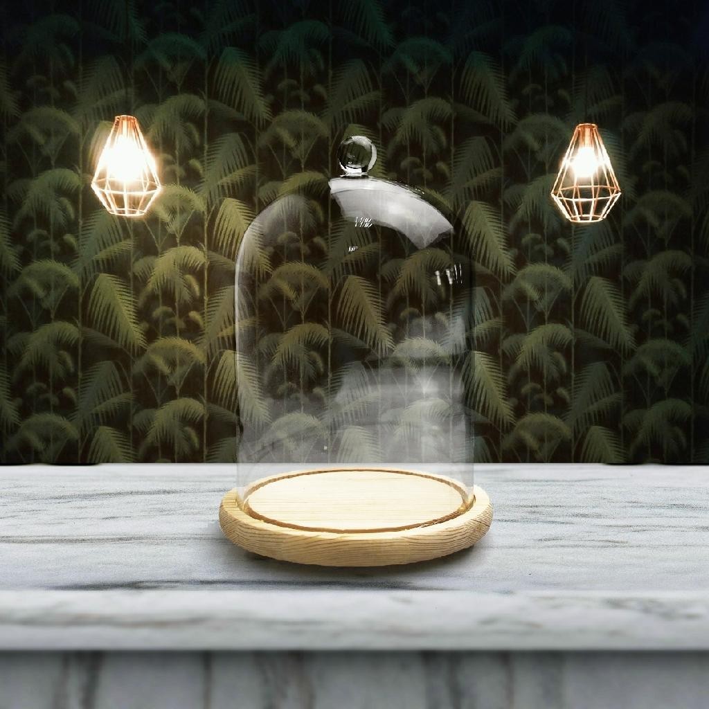 Redoma Cupula De Vidro Bolinha Decorativo 9x15cm