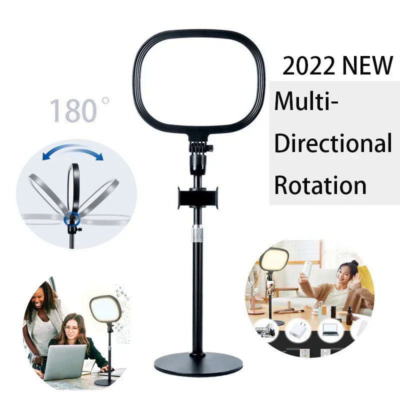 2024 Nova Fotografia Iluminação Telefone Ringlight Tripé Stand Foto Led Selfie Remote Fill Ring Light Lamp Video Youtube Live COOK