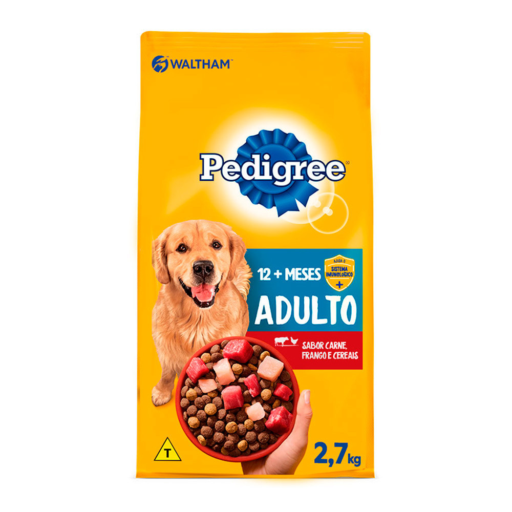Ração Pedigree Para Cães Adultos Raças Médias e Grandes Carne, Frango e Cereais 2,7kg em Oferta na Shopee