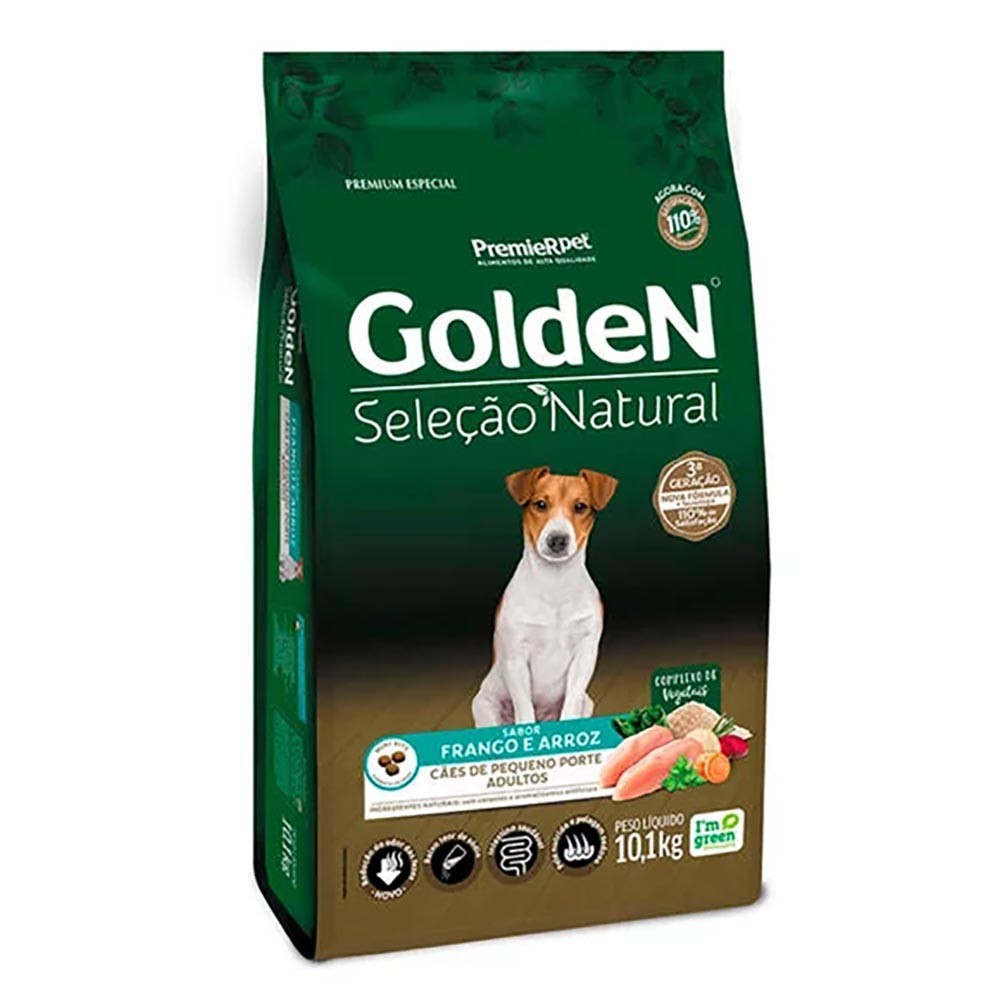 Ração Premier Golden Seleção Natural Mini Bits Cães Adultos Frango e Arroz 10,1kg em Oferta na Shopee