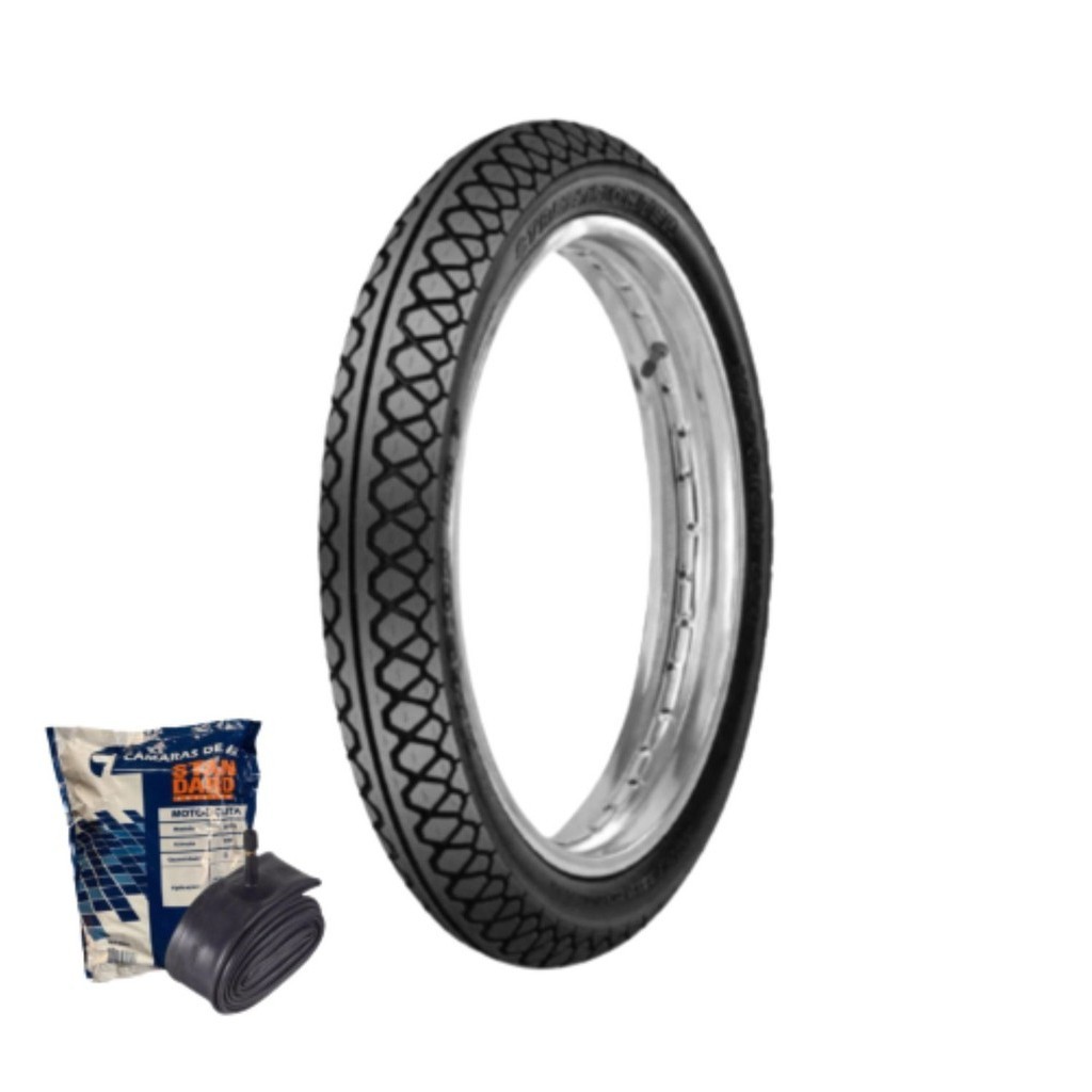 Kit Pneu Para Moto Streetfighter 60/100-17 Dianteiro Maggion +  + Câmara Gulfair MG17 TR4