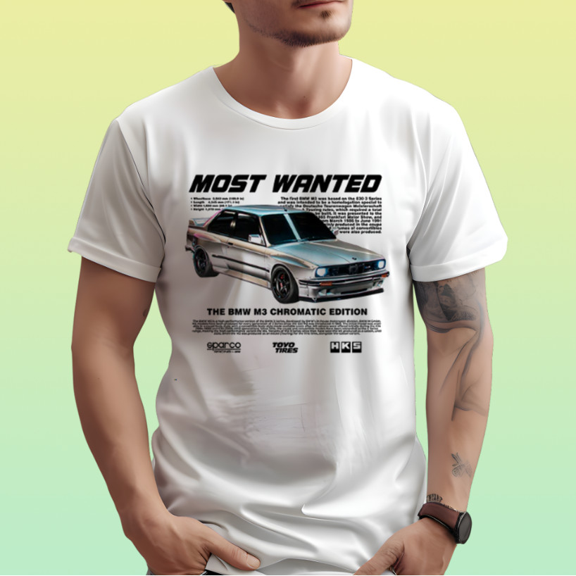 Camiseta The BMW M3 Chromatic Edition Para Amantes de BMW Fanaticos de Carros Tecido Algodão