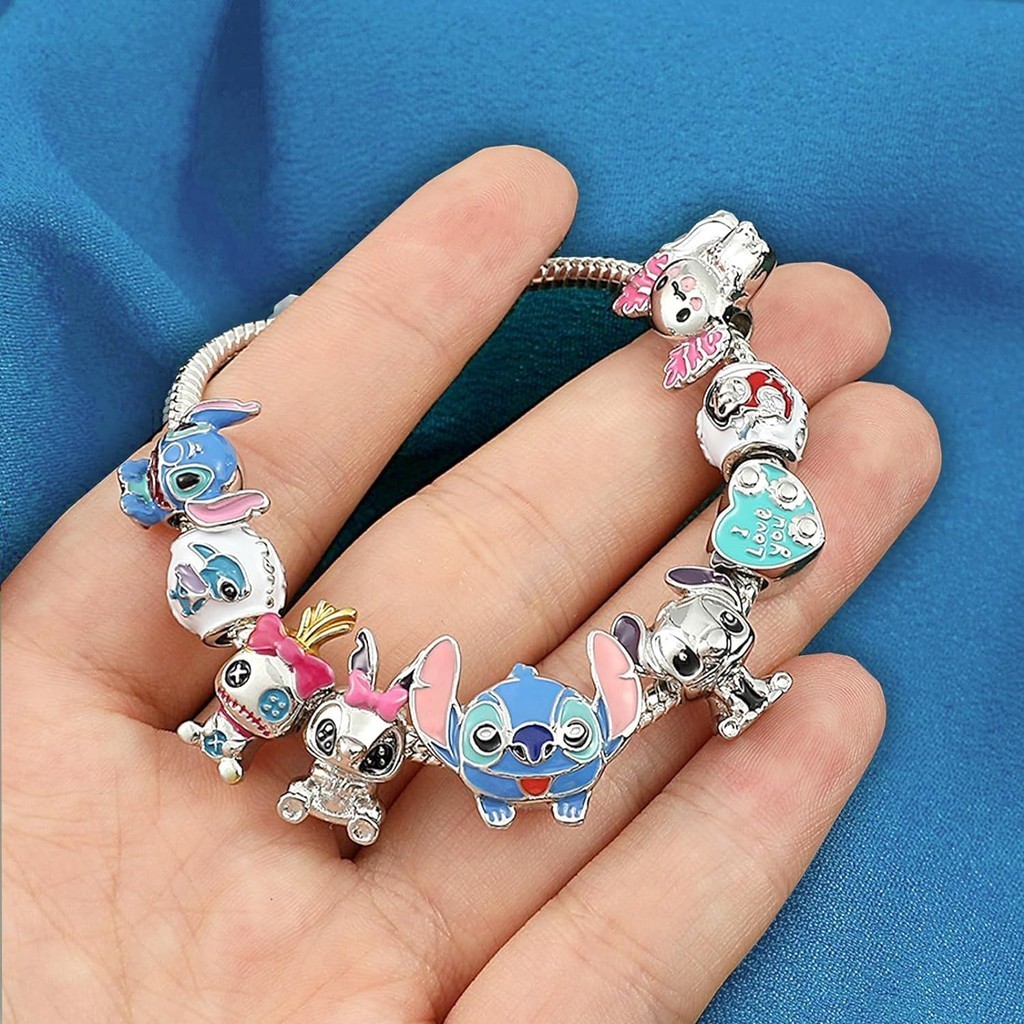 Pulseira Stitch, Pulseira Stitch, Pulseira Stitch Flash, Pulseira Stitch DIY Ajustável 19 cm, Pulseira Personalizada Stitch, Presente de aniversário, Presente para meninas