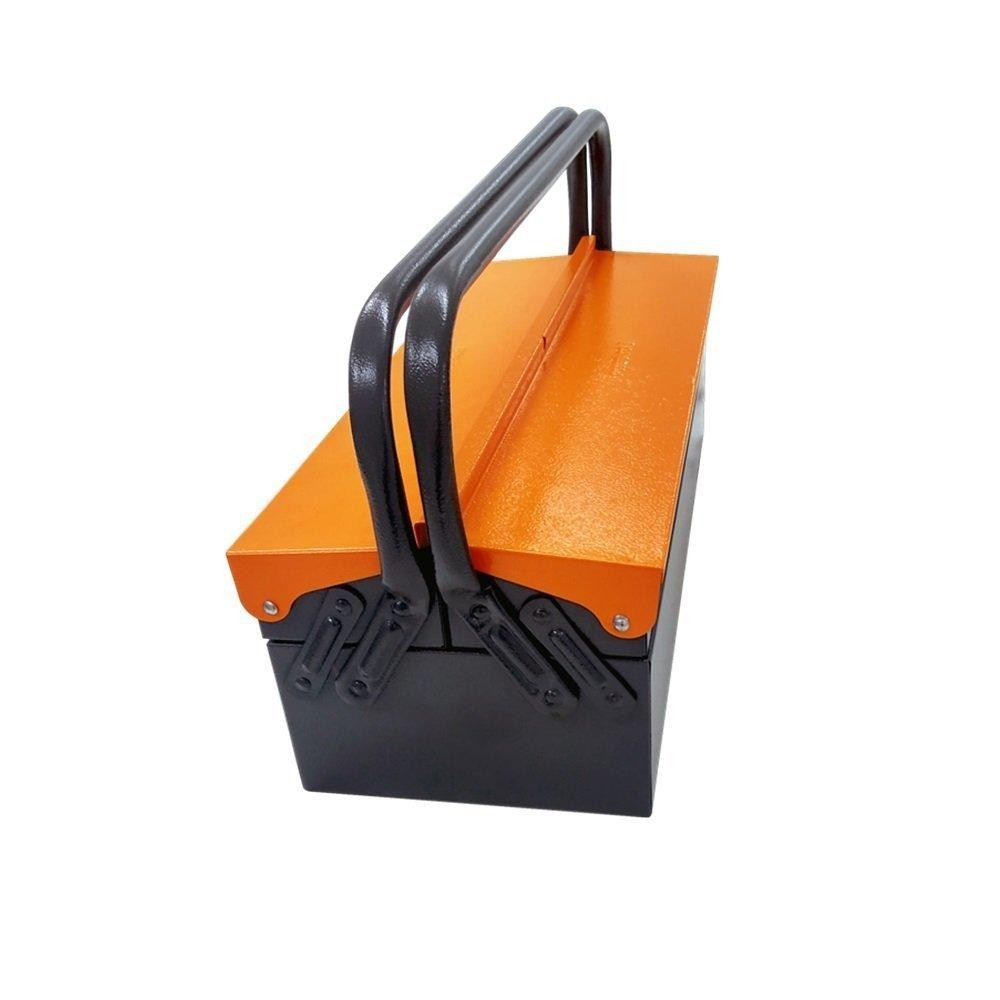 Detalhes do Caixa Ferramentas Sanfonadas 50cm 3 Gavetas Laranja - PRESTO