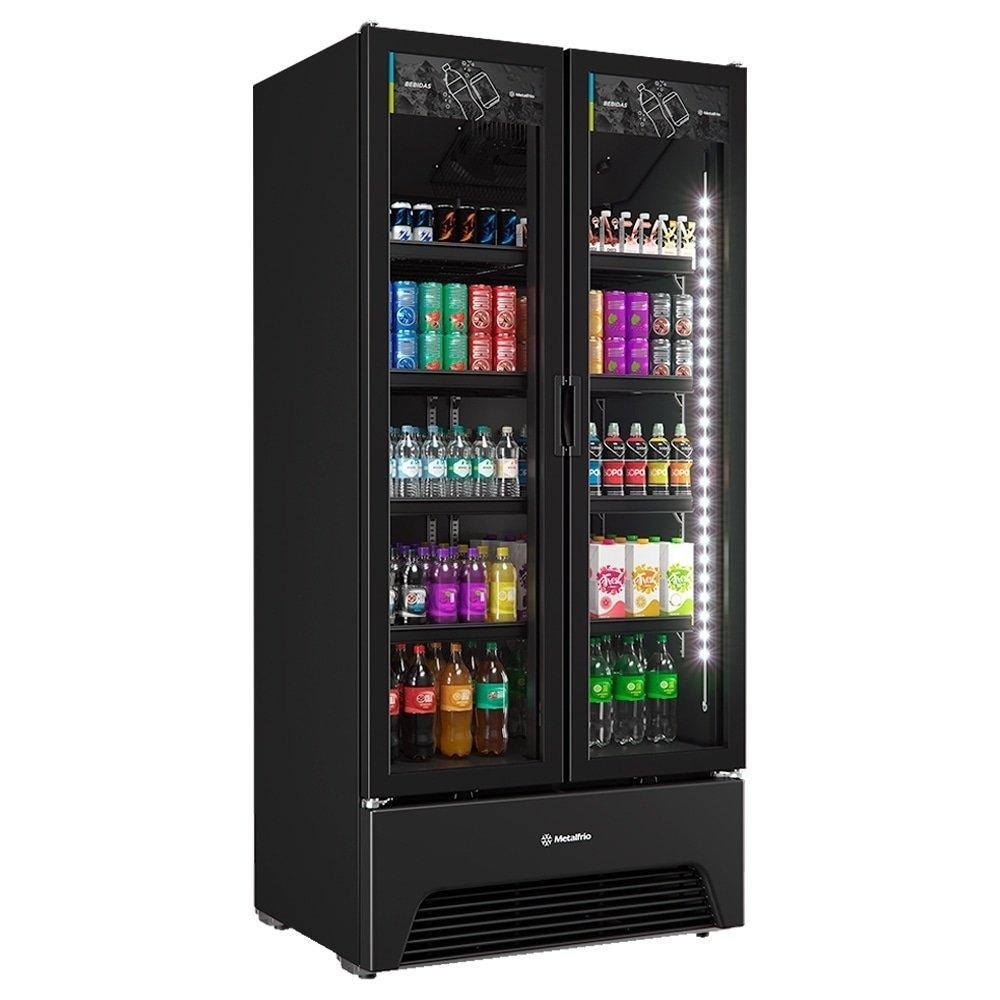Refrigerador Vitrine Metalfrio 752 Litros VB70AH | Porta de Vidro, Frost Free, Preto