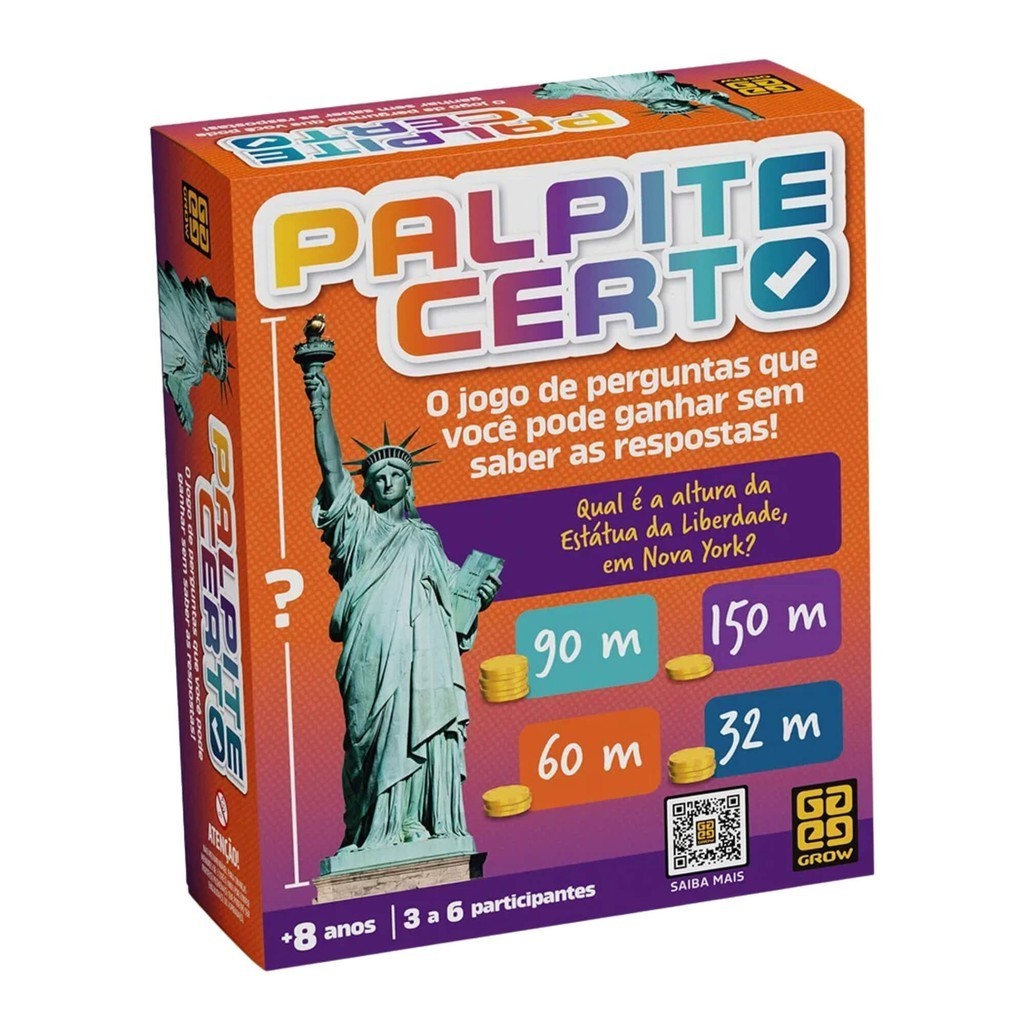 Jogo de Cartas Palpite Certo Grow - 04358 em Oferta na Shopee