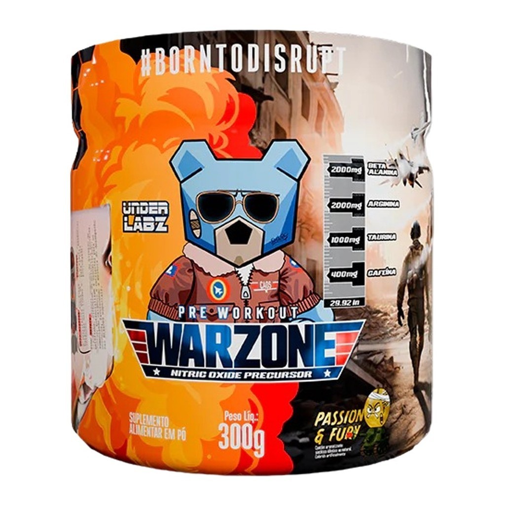 Pré Treino Warzone Sabor Passion Fury 300g Under Labz