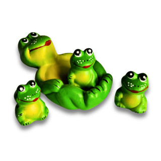 DECORAÇÃO DE JARDIM SAPO FAMÍLIA EM CERÂMICA PINTADO A MÃO em Oferta na Shopee