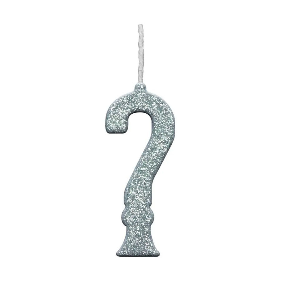 Vela Prata "?" Ponto de Interrogação - 1 unidade - Regina - Rizzo em Oferta na Shopee