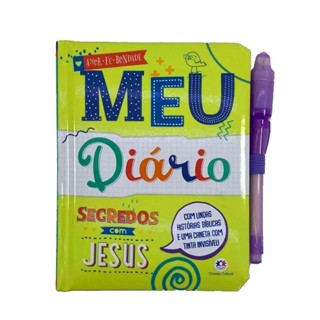 Meu Diario - Segredos com Jesus C/ Caneta De Tinta Invisivel em Oferta na Shopee