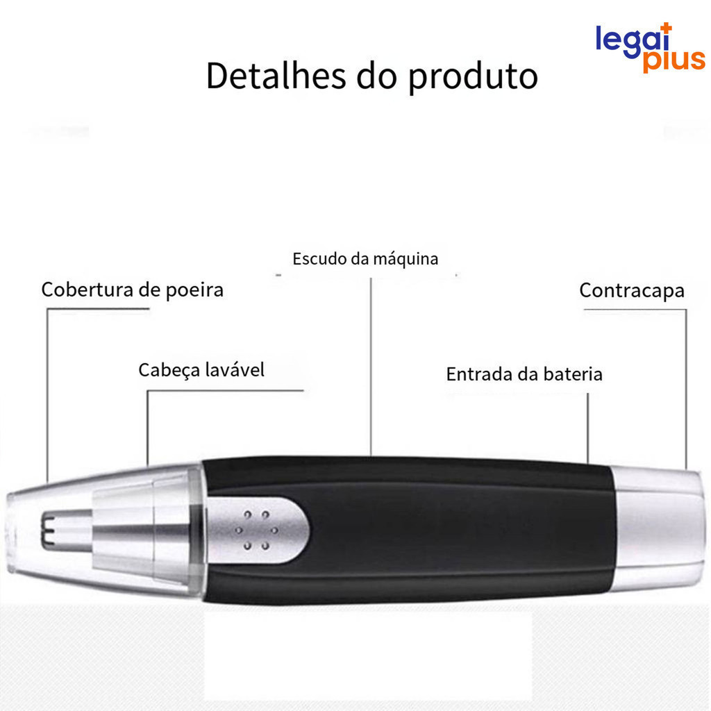 Detalhes do Aparador de Pelos Elétrico Portátil para Nariz Orelha Rosto Depilador Facial com Tecnologia de Corte Preciso