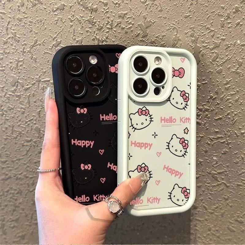 Capa De Hello Kitty Carta Para IPhone 15 Pro Max 13 14 11 12 Mini 8X XS XR 6 6S 7 8 Plus Telefone Flexível Desenho Animado Silicone Fofo em Oferta na Shopee
