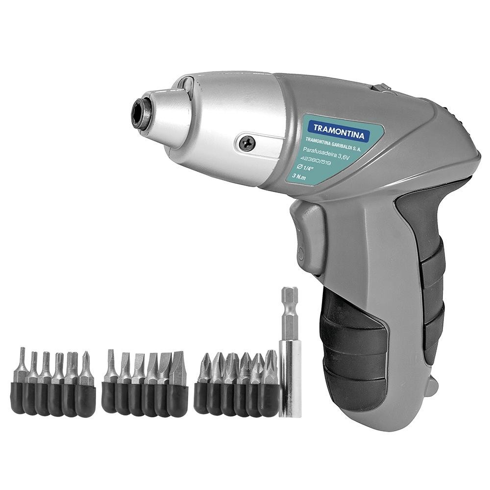 Parafusadeira Tramontina 1/4" 21 pçs 42380/519 Bivolt em Oferta na Shopee