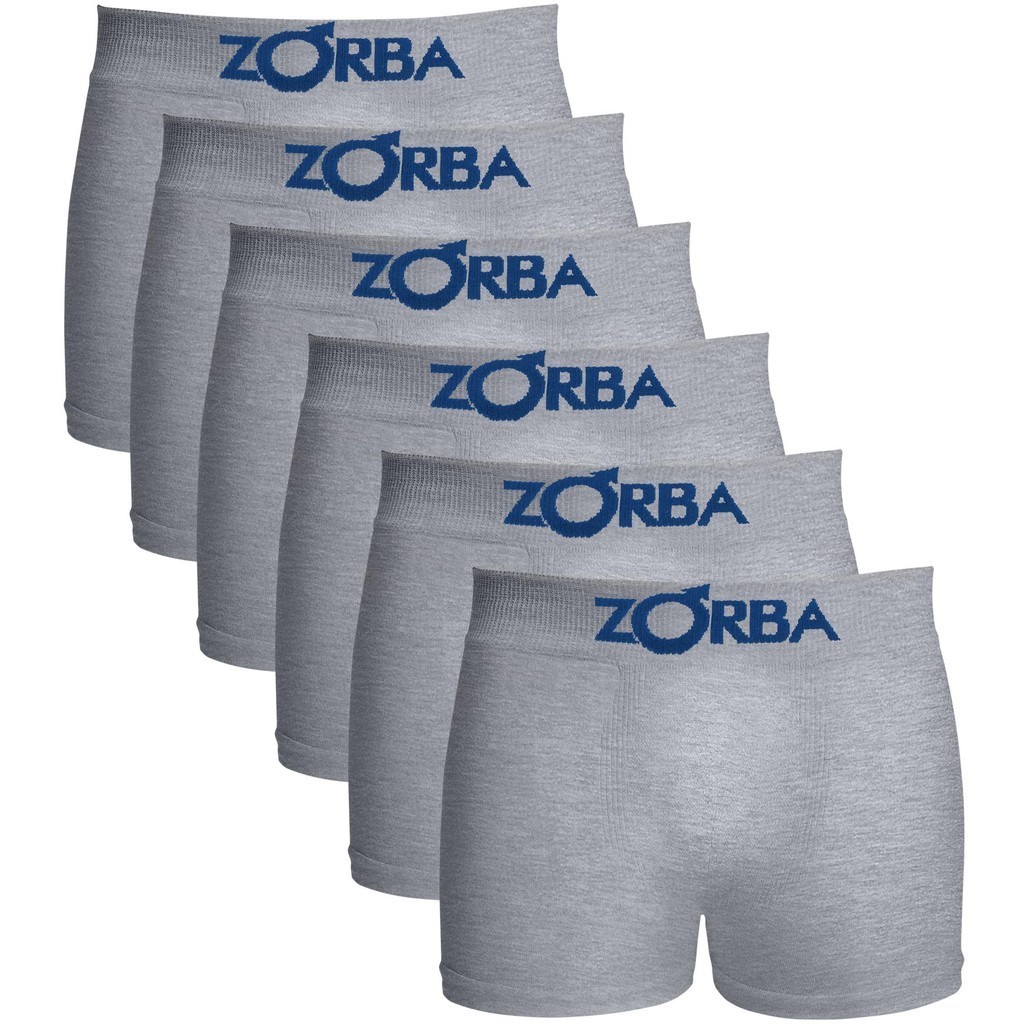 Kit com 6 Cuecas Zorba Boxer Algodão Sem Costura Infantil 678 - Baby & Kids Fashion
