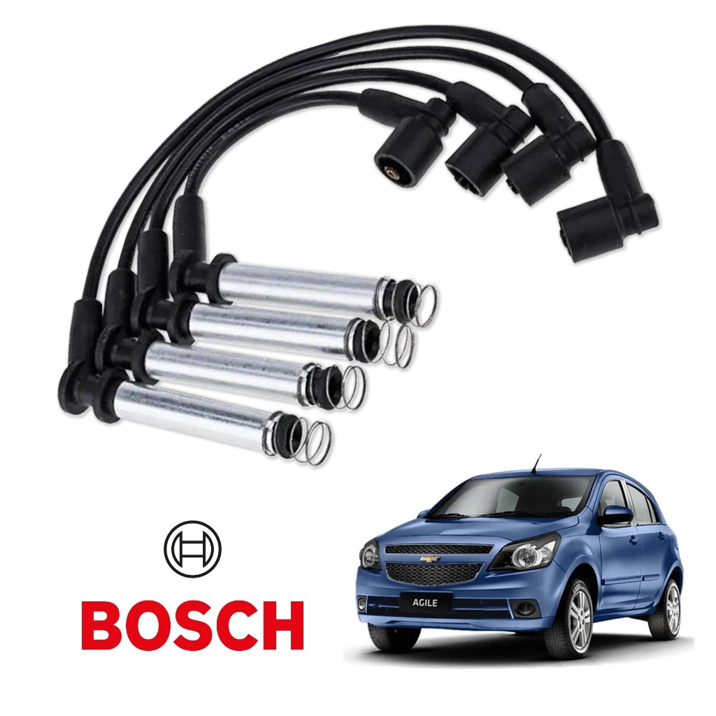 Cabo de Ignição Silicone Original Bosch Chevrolet Agile 1.4 8V Flex 10/2009 a 09/2014